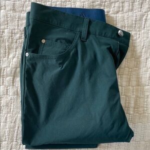 Adidas Green 5 Pocket Golf Pants.  Lightly worn.  Size 30x34